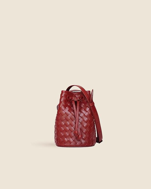 J.Crew Red Bembien Mini Adele Bucket Bag