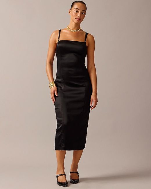 J.Crew Black Collection Fitted Midi Dress