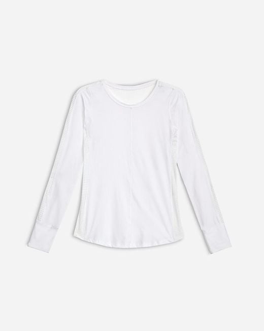 J.Crew White L'Etoile Sport Perforated Long-Sleeve Tee