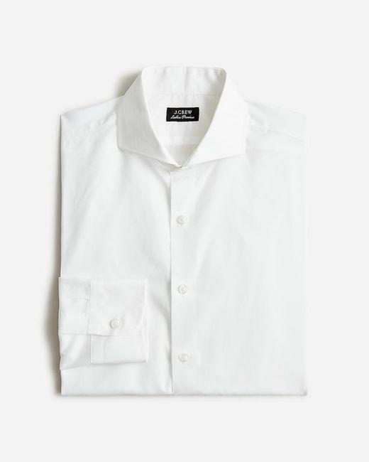 J.Crew White Ludlow Premium Fine Cotton Dress Shirt With Cutaway Collar for men
