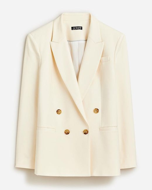 J.Crew Natural Relaxed Double-Breasted Blazer