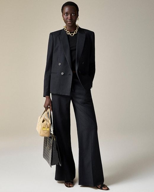 J.Crew Blue Relaxed Double-Breasted Blazer