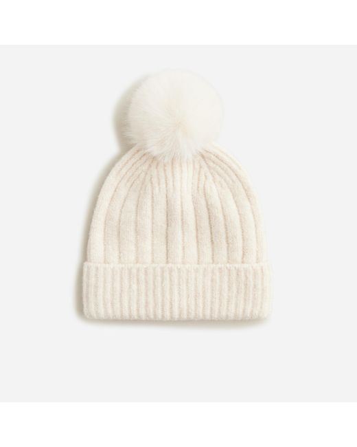 J.Crew: Ribbed Pom-pom Beanie For Women