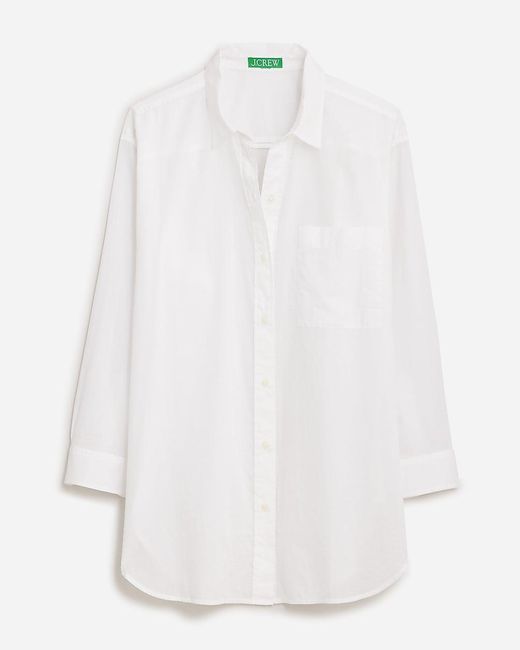J.Crew Natural Button-Up Cotton Voile Shirt