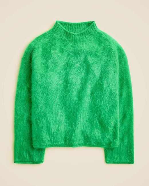 J.Crew Green Brushed Cashmere 2025 Rollneck Sweater