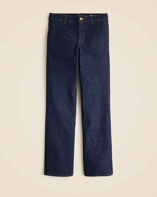J.Crew Blue Petite Full-Length Slim-Wide Trouser Jean