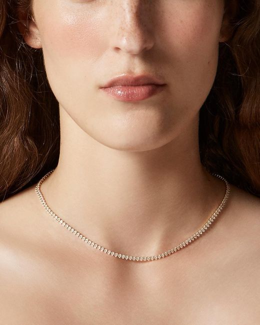 J.Crew Natural Teardrop Cubic Zirconia Bezel-Set Tennis Necklace