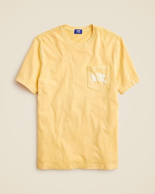J.Crew Blue Atlantic Coastal Supplies X Vintage-Wash Cotton Graphic T-Shirt for men