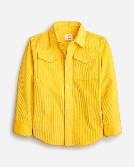 J.Crew Yellow Wide-Wale Corduroy Shirt-Jacket for men