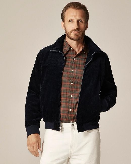 J.Crew Black Corduroy Jacket With Wool-Blend Lining for men