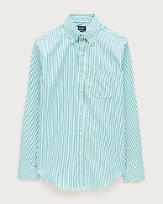 J.Crew Blue Bowery Performance Stretch Oxford Shirt With Button-Down Collar for men
