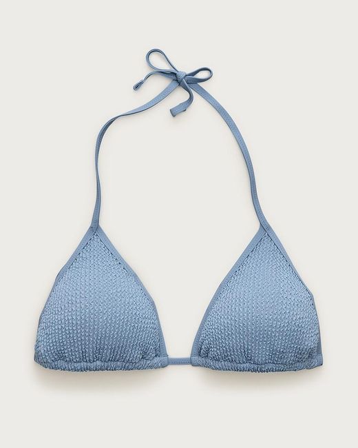 J.Crew Blue Scrunchie String Bikini Top