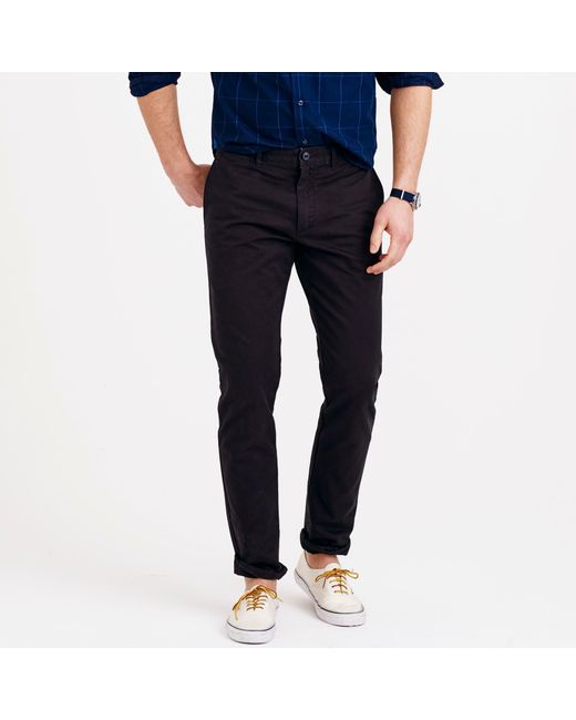 black slim chino pants mens