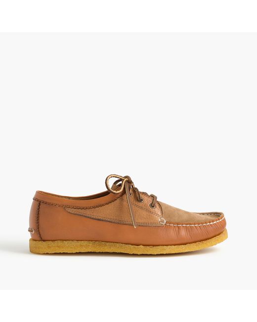 J.Crew Brown Wallace & Barnes Crepe-sole Moccasins With 3 Eyelets for men