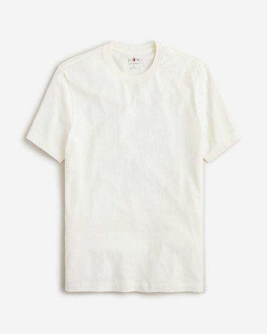 J.Crew White Tall Sueded Cotton T-Shirt for men