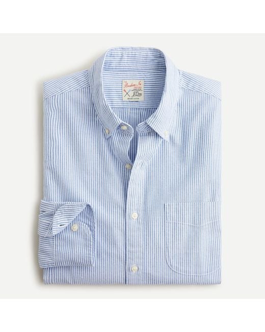 J.Crew Broken-in Organic Cotton Oxford Shirt in Blue for Men - Lyst