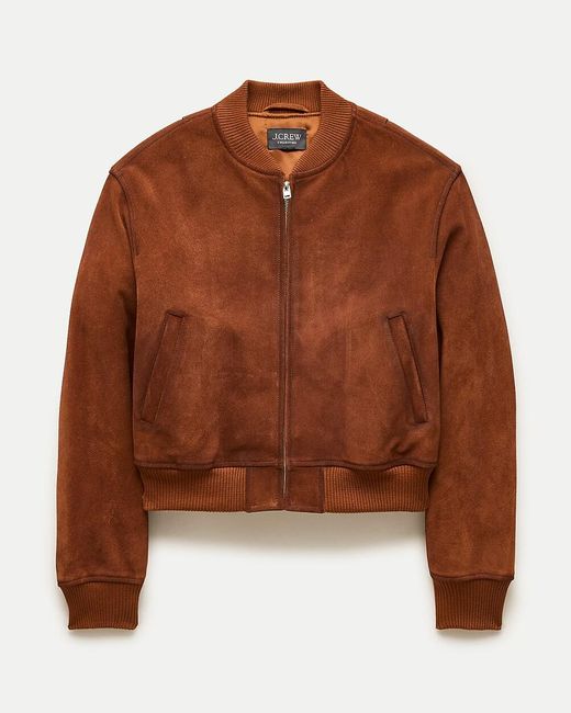 J.Crew Brown Collection Suede Bomber Jacket