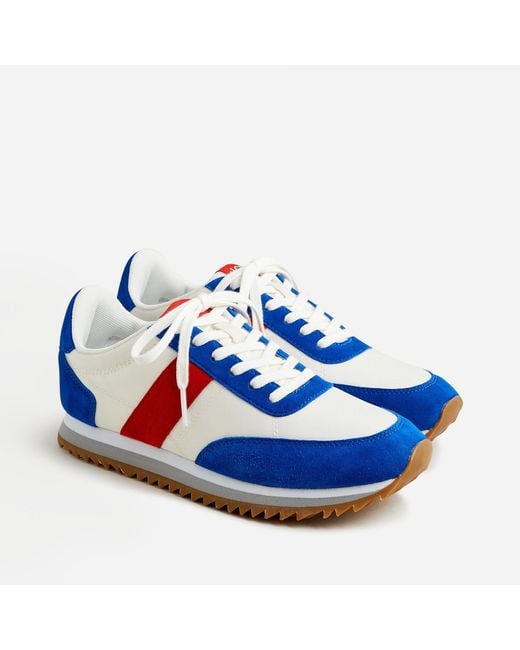 J.Crew Blue Trainers In Colorblock
