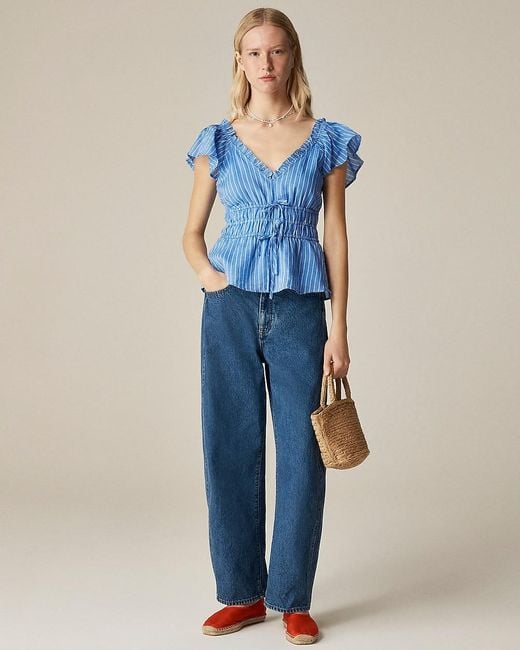 J.Crew Blue Palermo Top