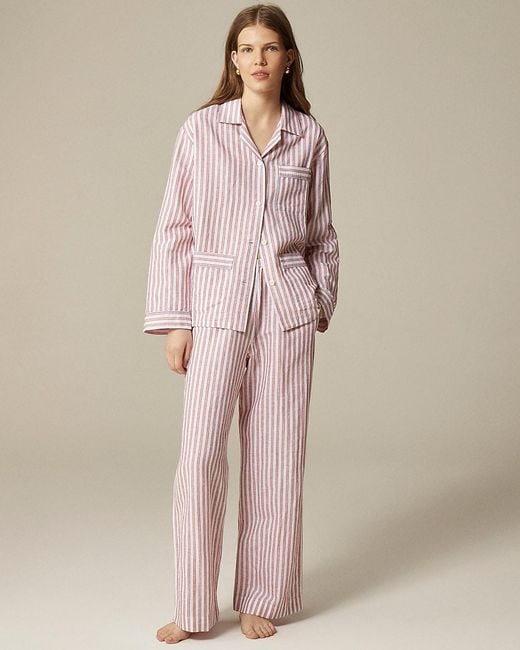 J.Crew Natural Long-Sleeve Pajama Pant Set