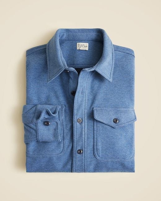 J.Crew Blue Seaboard Soft-Knit Shirt for men
