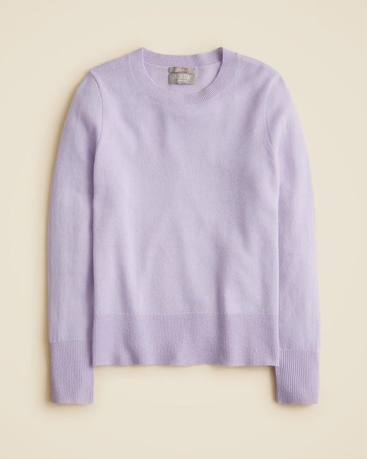 J.Crew Purple Cashmere Classic-Fit Crewneck Sweater