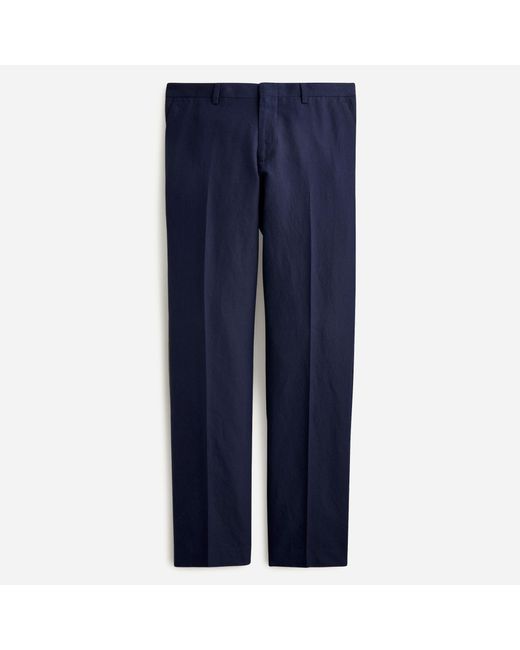 J.Crew Ludlow Slim-fit Unstructured Suit Pant In Irish Cotton-linen in Navy  (Blue) for Men | Lyst