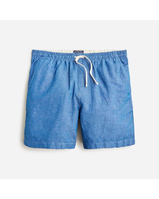 J.Crew 6" Dock Short In Stretch Seersucker in Blue for Men Lyst