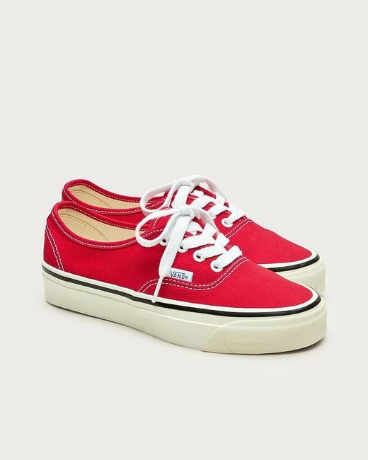 J.Crew Red Vans Premium Authentic Sneakers for men