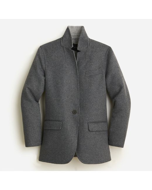 J.Crew Leighton Blazerjacket In Doublefaced Wool in Gray Lyst