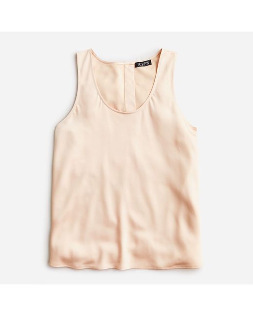 J.Crew Sleeveless Shell Top In Everyday Crepe in Natural Lyst