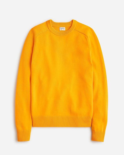 J.Crew Yellow Heritage Cotton Crewneck Sweater for men