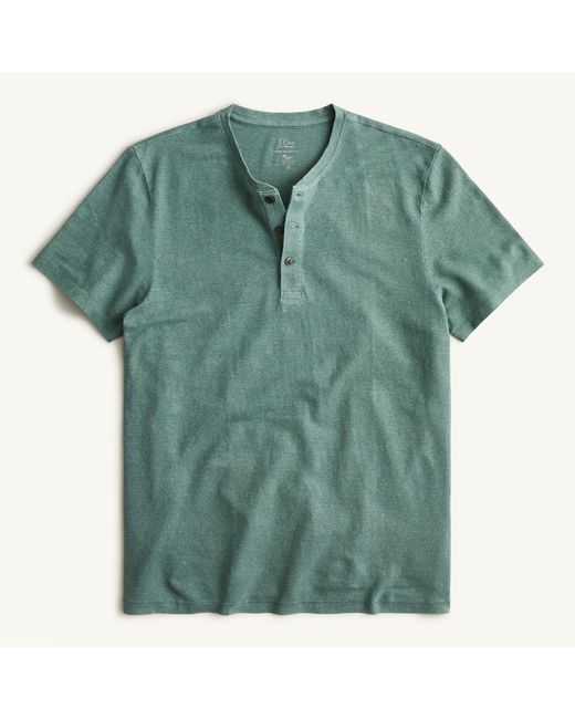 J.Crew Shortsleeve Henley in Green for Men Lyst