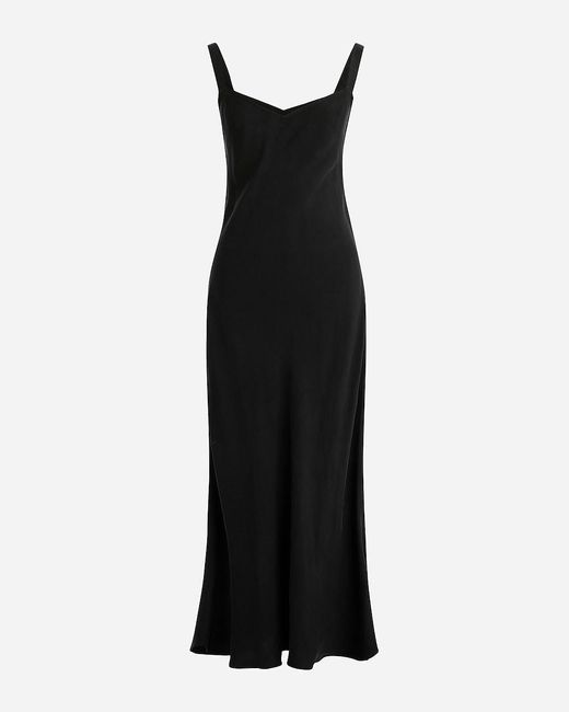 J.Crew Black Tall Gwyneth V-Neck Slip Dress