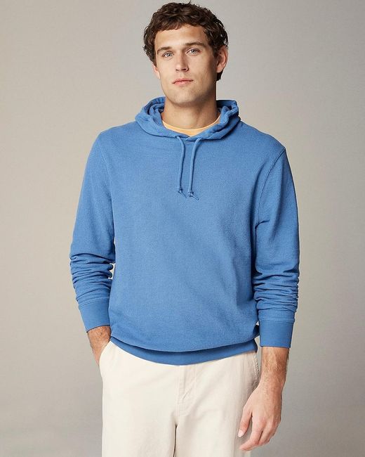 J.Crew Blue Textured Sweater-Tee Hoodie for men