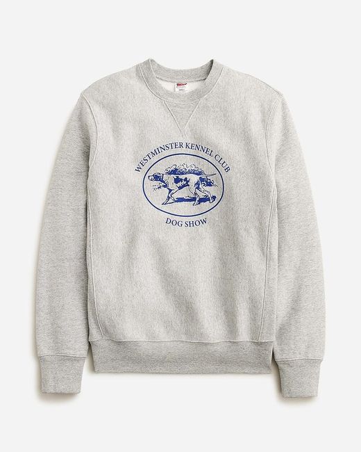 J.Crew Gray Westminster Kennel Club Dog Show X Graphic Heritage 14 Oz. Fleece Sweatshirt for men
