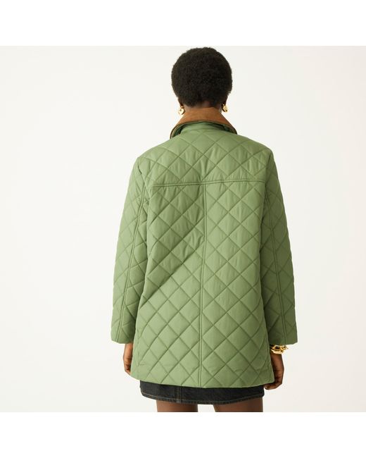 J.Crew Heritage Quilted Barn Jackettm With Primaloft® in Green | Lyst