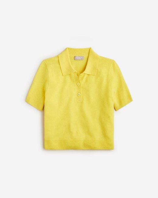 J.Crew Yellow Cashmere Cropped Sweater-Polo