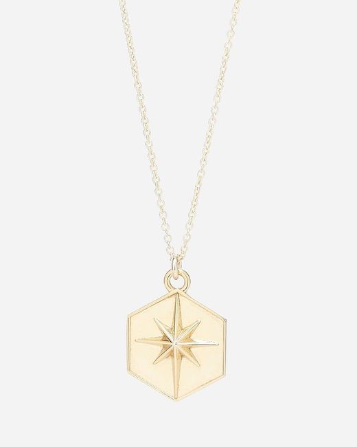 J.Crew White Talon Jewelry North Star Hexagon Pendant