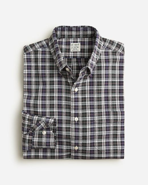J.Crew Gray Relaxed Broken-In Organic Cotton Oxford Shirt for men