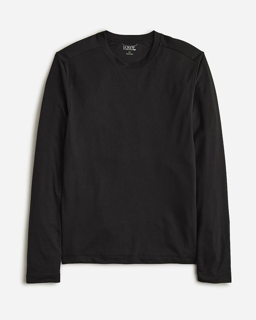 J.Crew Black Tall Long-Sleeve Performance T-Shirt With Coolmax Technology for men