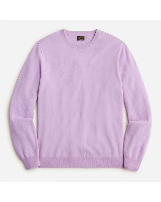 J.Crew Purple Cashmere Crewneck Sweater for men