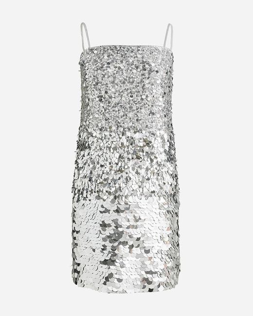 J.Crew Gray Collection Mixed-Sequin Mini Dress