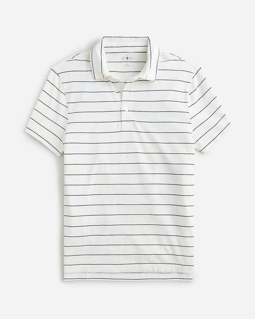J.Crew White Sueded Cotton Polo Shirt for men