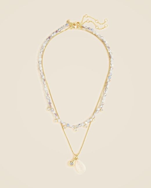 J.Crew Brown And Stone Necklaces Set