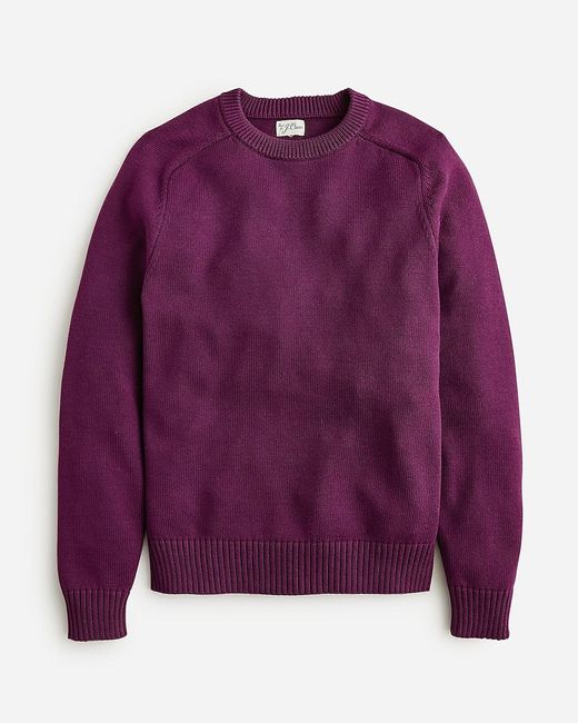 J.Crew Purple Heritage Cotton Crewneck Sweater for men