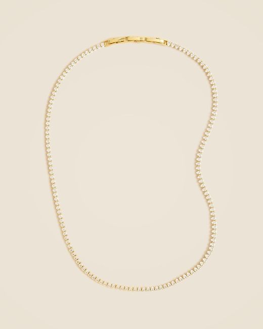 J.Crew Natural Teardrop Cubic Zirconia Bezel-Set Tennis Necklace