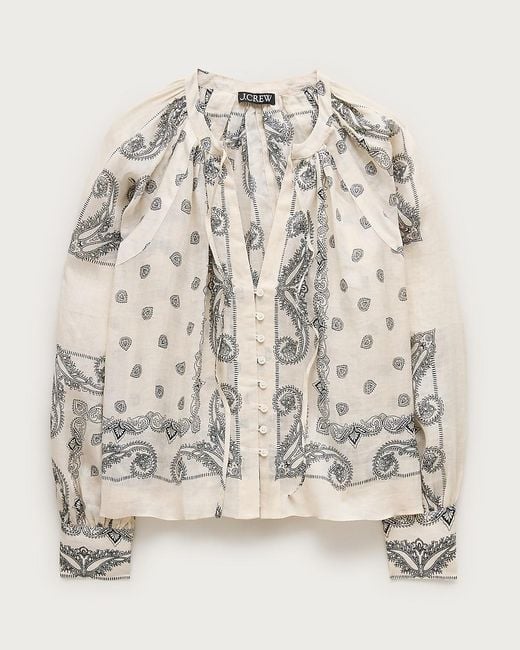 J.Crew Natural Popover Top