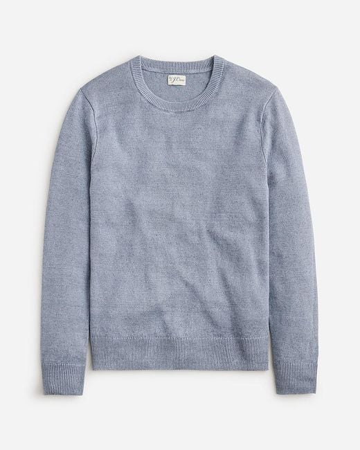 J.Crew Blue Linen Crewneck Sweater for men