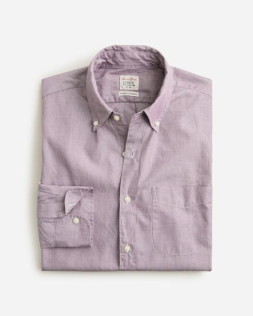 J.Crew Purple Slim Secret Wash Cotton Poplin Shirt for men